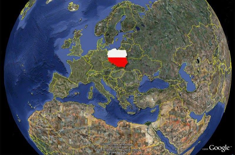Polen ligt in Centraal-Europa, ten zuiden van de Baltische Zee.